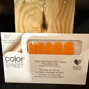 Color Street ORANGE ZEST Vibrant Orange Nail Strips
